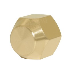 5 PCS Brass Flare Tube Fitting SAE 45 Degree Hex Cap Female Seal Plug 3/8 Inch