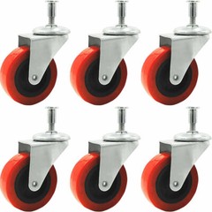 Lot of 6, 2 inch Low Profile Swivel Caster Wheel Heavy-Duty Creeper