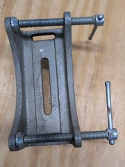 Vintage Adjustable Gas Tank Vise Bracket Clamp by Linde Specialty Gas
