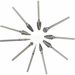 10 Dental Tungsten Carbide Cutter Burs Plaster Alloy Acrylic Drill 2.35MM HP2.35