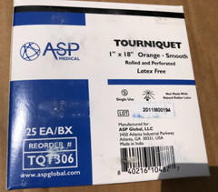 NEW 500-PACK ASP Medical Disposable Tourniquet 1″ x 18″ ORANGE Smooth Rolled