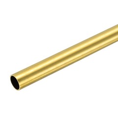 12″ Length Brass Round Tube 15mm OD x 0.5mm Wall Thickness Straight Pipe Tubing
