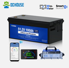 DCHOUSE 48V 100Ah Lithium Golf Cart Battery + 48V 18A Charger Trolling Motor RV