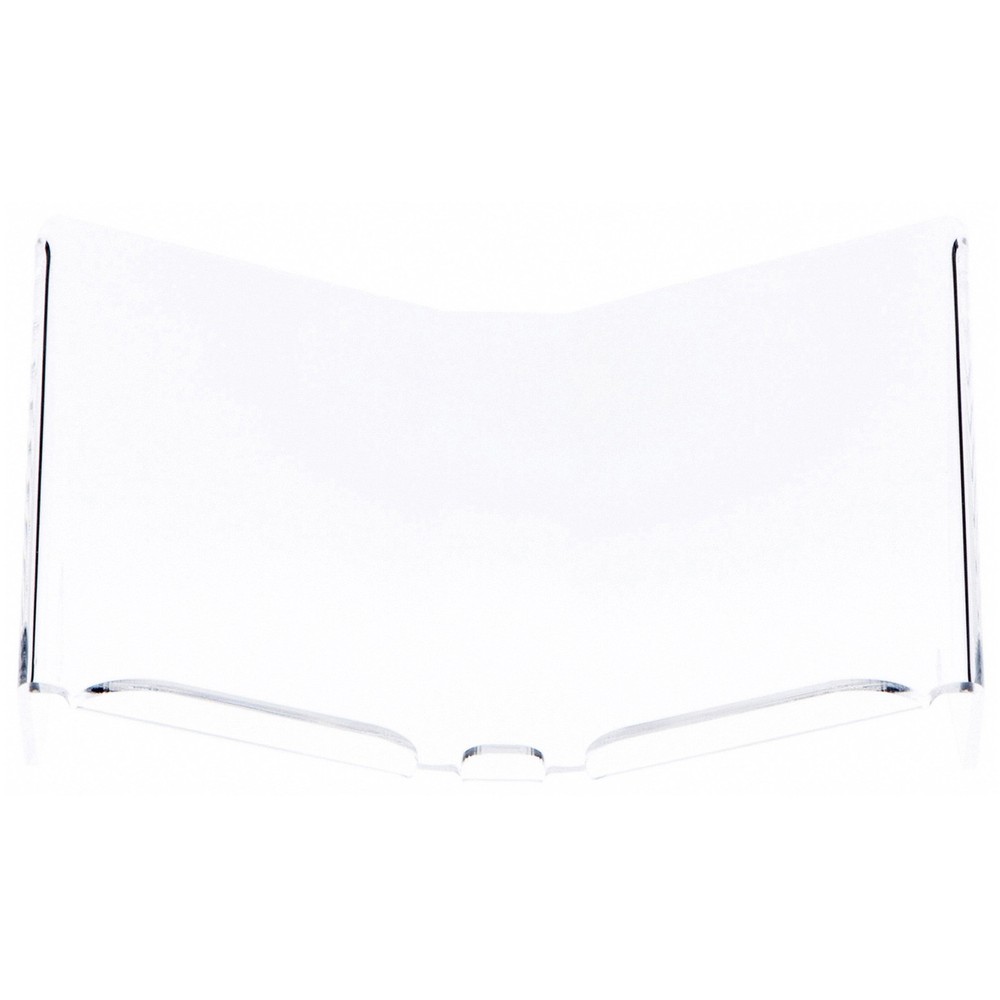 Plymor Acrylic Open Book Display Stand w/ 1″ Ledge, Tilted, 11.625″W x 6″D x 6″H
