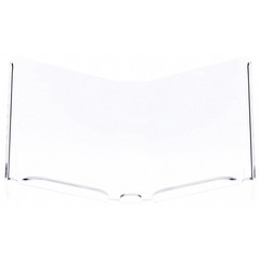 Plymor Acrylic Open Book Display Stand w/ 1″ Ledge, Tilted, 11.625″W x 6″D x 6″H