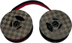 FJA Universal Typewriter Ribbon on Custom 2″ Spool x 1/2 Inch BLACK/RED INK