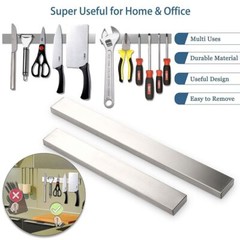 16″ Magnetic Knife Holder Rack Block Kitchen Bar Magnet Strip Organizer Wall Kit