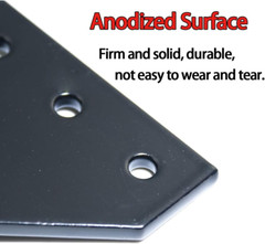 10Pcs 2020 Corner Bracket Plate Anodised L Shape 5 Hole 90 Degree outside Joinin