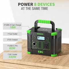 330W 288.6WH Portable Power Station Solar Charger Generator Supply Home Camping