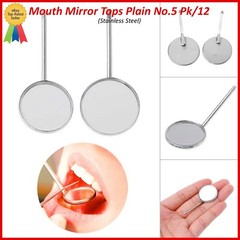 12Pcs Dental Premium Mouth Mirror heads Size #5 Mirrors Dentistry Instruments