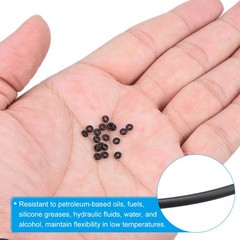 100pcs 4x2x1mm Nitrile Rubber O-Rings Metric Sealing Gaskets, Black