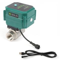 U. S. Solid Wifi Smart Motorized Ball Valve 1/2 in 304SS US Plug Manual Switch