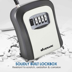Key Lock Box, 4 Digits Combination Lockbox, Resettable Wall Mount Waterproof …