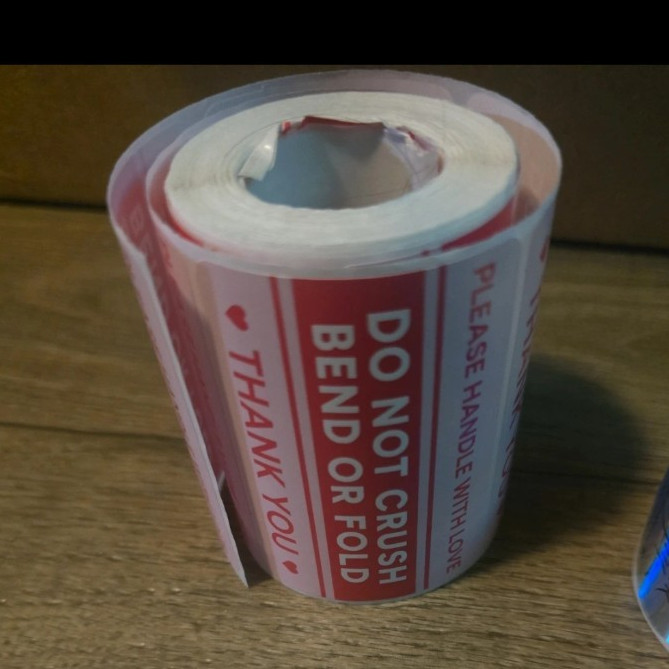Pre-Printed Carton Sealing Tape DO NOT CRUSH BEND OR FOLD Roll Of 20 Red/White