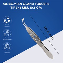 Meibomian Gland Expressor Forceps Tweezer High Precision Meibomian Flap 3x3MM