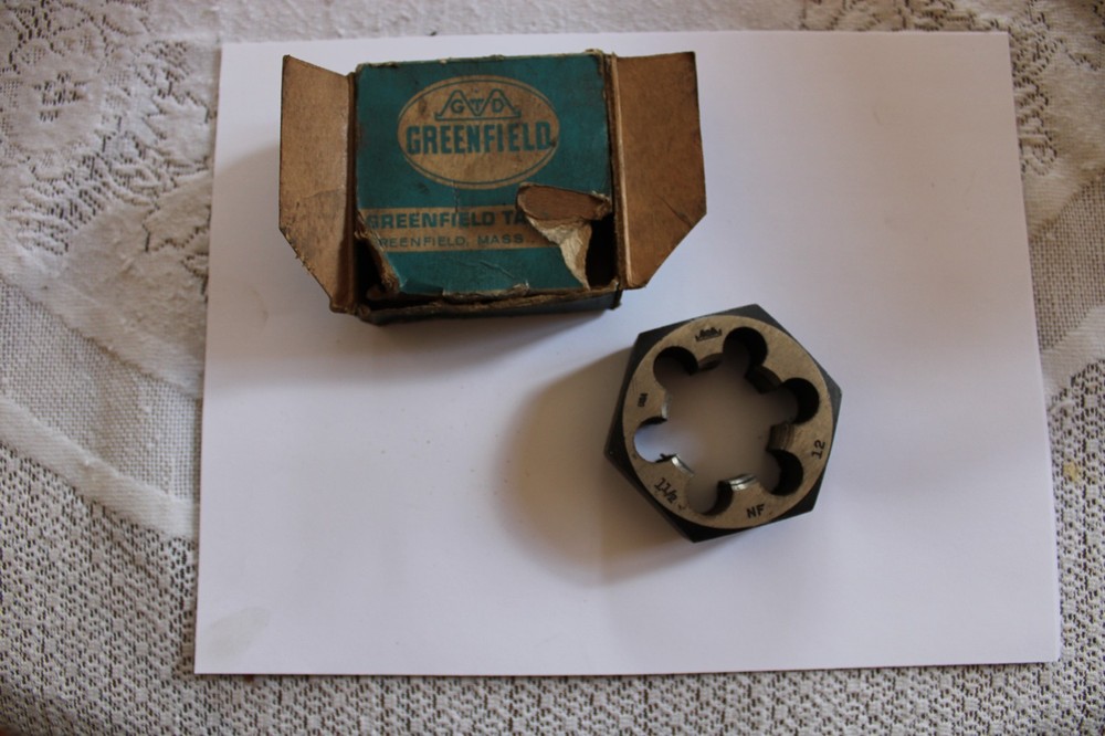 Greenfield 1-1/2 -12NF tap/die USA great condition