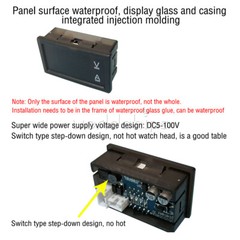 Hall Voltmeter Ammeter Dual Digital Display DC 0-300V ± 50A/100A/200A/400A