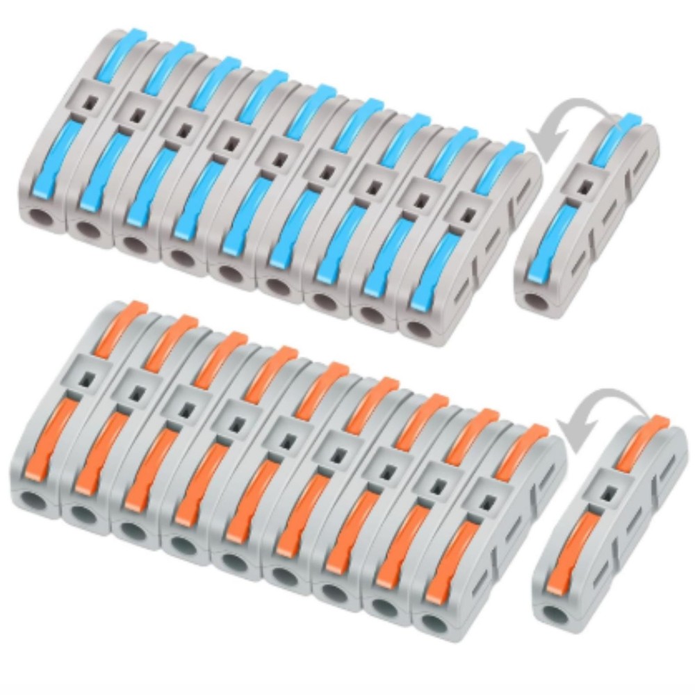 Lever Wire Connectors 20pcs Kit Awg 28-12 Quick Splice Compact Terminals