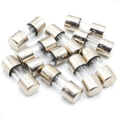 10 Pack F5AL Fast-Blow Mini Fuse 5A 5amp 125V Glass Fuses