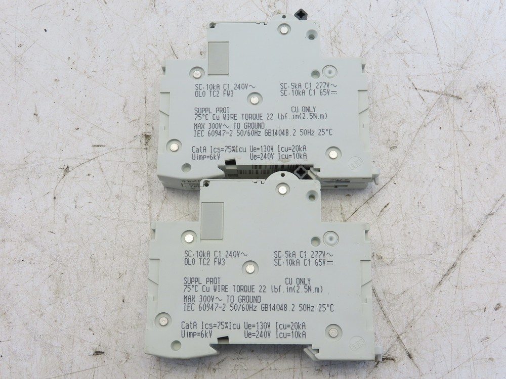 Schneider Electric C60 2A Multi 9 D2A Circuit Breaker 1 Pole DIN Rail Lot of 2
