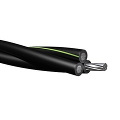 100′ Erskine 6-6-6 Triplex Aluminum URD Direct Burial Cable (70 Amp) 600V