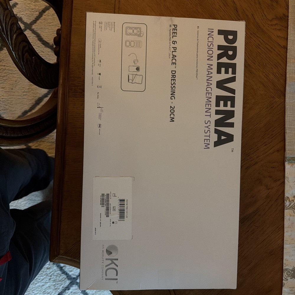NEW SEALED KCI Prevena Peel & Place Incision Management System Dressing 20cm