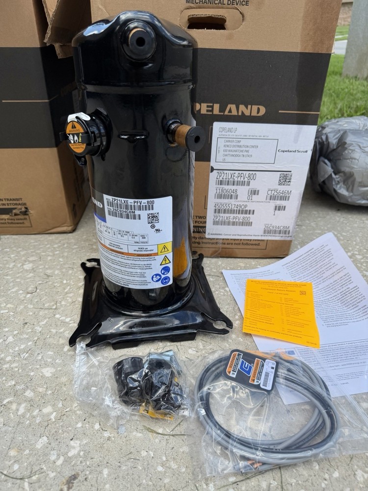New ZP21LXE-PFV-800 Copeland Scroll Compressor – 20,947 Btu R-410a