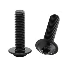 A2 Black Stainless Torx Socket Flanged Button Hexalobula Head Screws M4 M5 M6 M8