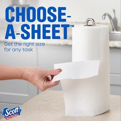 Scott Paper Towels, Choose-A-Sheet, 6 Double Rolls = 12 Regular Rolls (108 Sh…