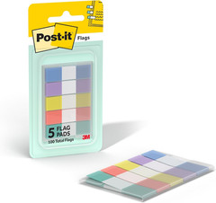 Post-It Flags, 0.47 In. X 1.7 In., One Dispenser with 100 -Count Assorted Pastel