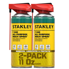 Stanley T240 All Purpose Multi Spray Corrosion Inhibitor Lubricant 11 oz 2 Pack