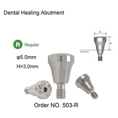 Hiossen ET Regular Ø5.0mm Implant Healing Abutment Cap RP Platform 3/4/5/7/9mm H