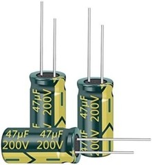10pcs 200V 47uF 10x20mm High Frequency Aluminum Electrolytic Capacitor TV LCD
