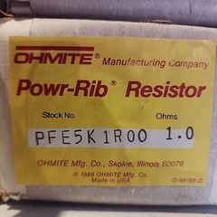 Ohmite Powr-Rib Resistor PFE5K1R00/ 1.0 Ohm