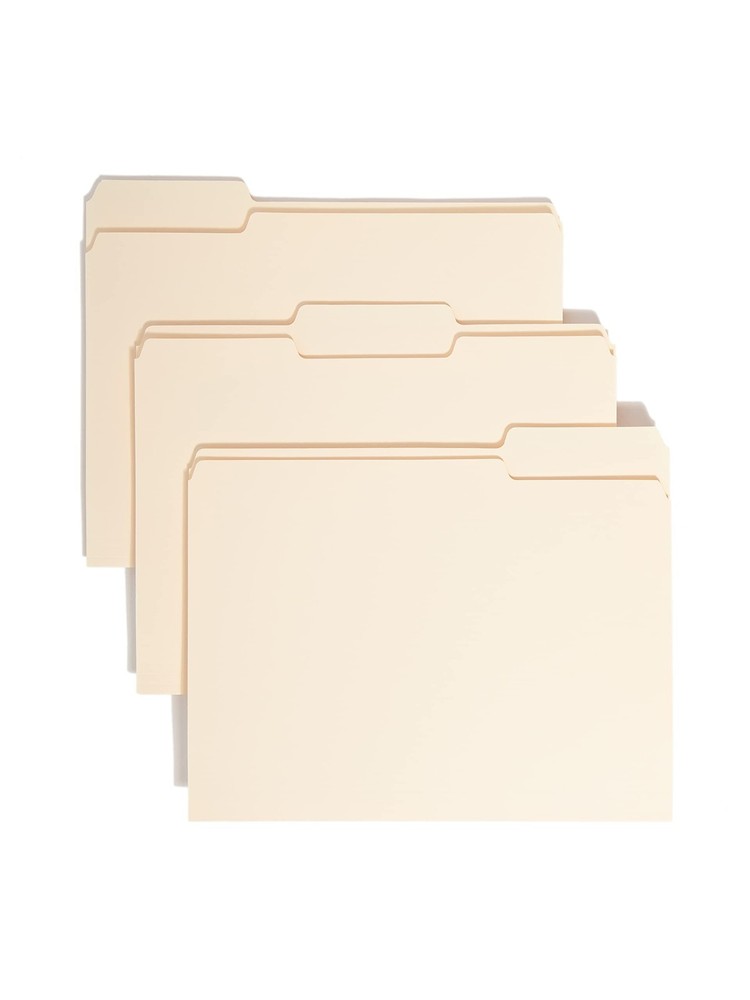 File Folder 1/3-Cut Tab Assorted Positions Letter Size Manila 24 per Pack 11928