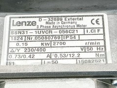 New Lenze SSN31-1UVCR-056C21 Gearmotor 3PH 400V 2700RPM 0.15KW – No Box