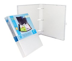 3 Ring Case View Case Binder with Overlay – 1.0 Inches (Clear) – 3 Pack