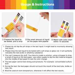 2 Pack pH Test Strips 160 Strips Universal 1-14 Litmus Paper Water Soil