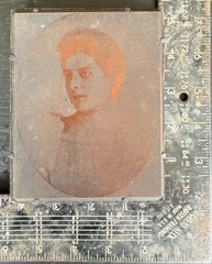 Vintage Portrait Printing Blocks Lot 3 Women Letterpress Printer Cuts Zinc