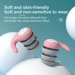 Reusable Silicone Ear Plugs Noise Cancelling Earplugs Protector Study Sleep Swim