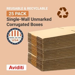 BOX USA 1686 Long Corrugated Cardboard Box 16″ L x 8″ W 16x8x6 inches, Kraft