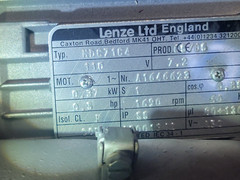 Lenze MDC71C4 0.5 HP .37kW AC Gearmotor/ Right Angle hollow w/ shaft NOS
