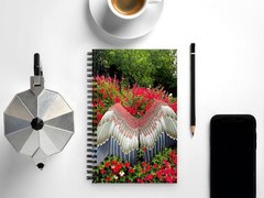 Blank Journal 5.5 × 8.5 Inches, Garden Angel – Salvia, Spiral Bound, 140 Pages