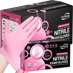 1000 Count Nitrile Exam Gloves, Cherry Blossom, Latex Free