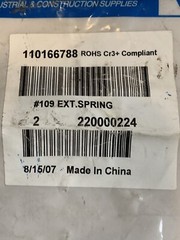 0.312″ OD x 0.028″ Wire x 3″ L Zinc Steel Loop End Music Wire Extension Spring