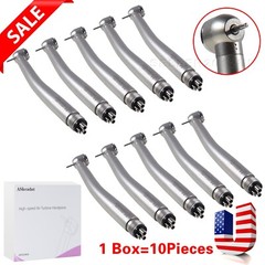 Dental High Speed Handpiece Push Button Air Turbine 4 Hole Midwest 10pcs/1 Pack