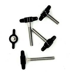 10-24 Thumb Screw T Bolts Black Butterfly Plastic Clamping Knob 4-24 Pack #10 SS