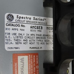 General Electric AMC6EB Spectra Series 600V 300A Fusible Plug In Module