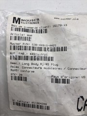 (Lot of 6) Molex 44915-0021 Plug Modular Connector 8p8c RJ45 Cat6 Crimp