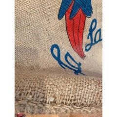 Jute Burlap Coffee Bag Sack Cafe de Costa Rica La Lapa Parrot Bird JL